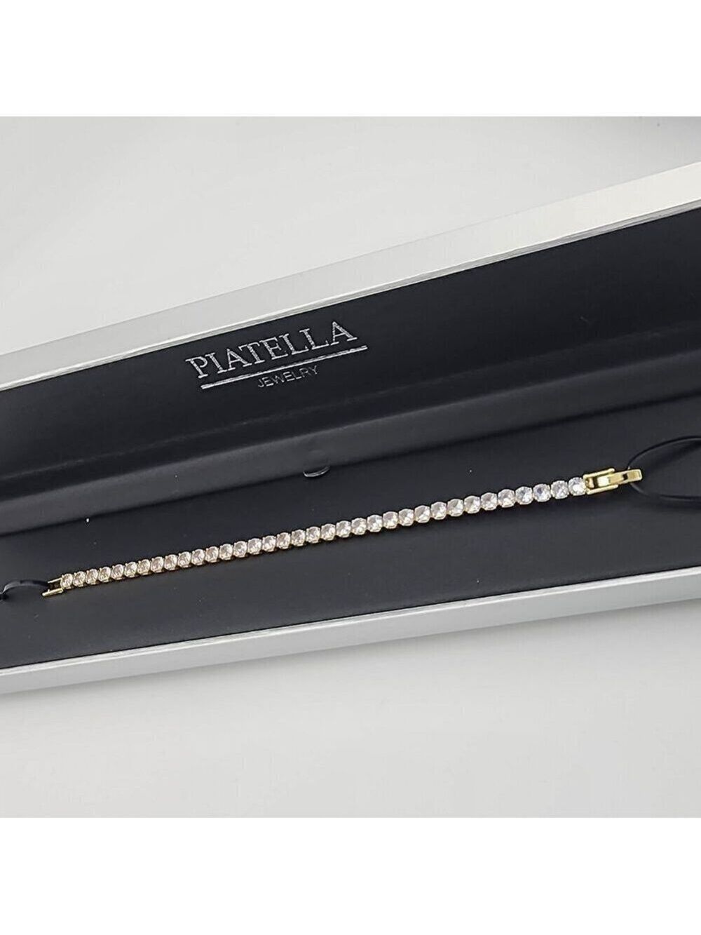 Brand New Gold Plated White Gemstone Bracelet